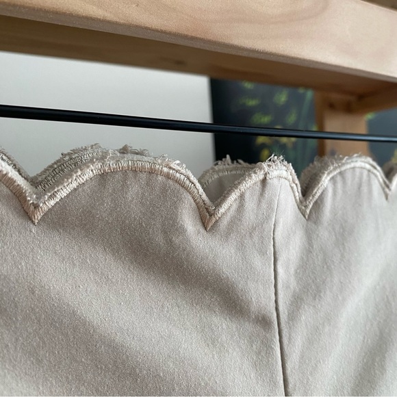 Marciano by Guess Wide Leg Scallop Waist Tan Khaki Trousers Pants 6 - Picture 7 of 15